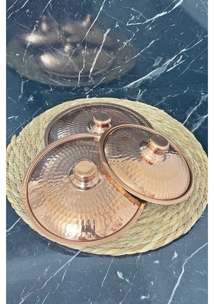 Bakır Tencere Tava Kapağı 18 Cm, Şık ve Dayanıklı, Kahverengi Renkli Ürün. modelleri