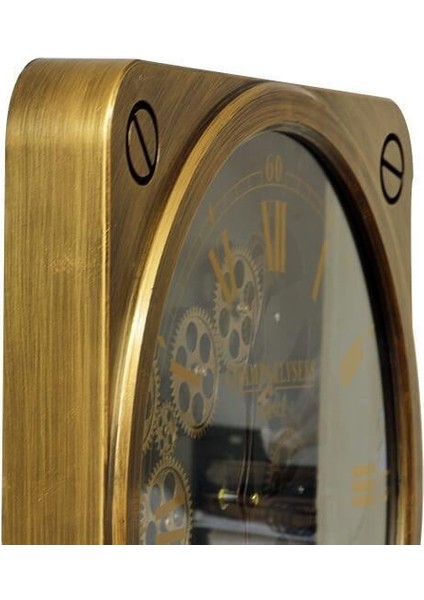 Saat Çarklı Kare Roma Rakamlı Duvar Saati Dekoratif Hediyelik fırsatları