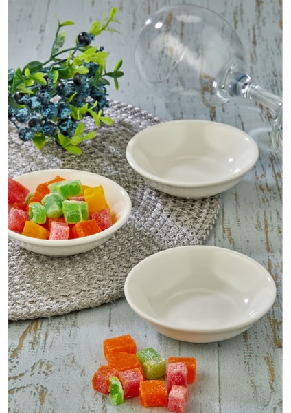 6'lı Porselen Sunum Kahvaltı Sosluk ve Reçellik, 9 Cm, Beyaz fırsatları