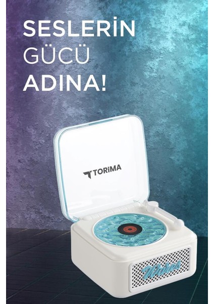 D61 Beyaz Nostalji Plak Görünüm Dekor Waves Bt Işıklı Müzik Çalar Saat Tf Kart Aux Özellikli fiyatları