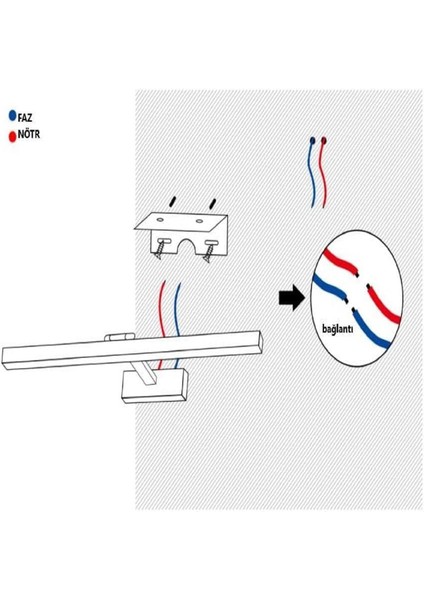 Elektrikli LED Aplik, Soft Beyaz Işık, Banyo, Çalışma ve Duvar Aydınlatma, Antrasit modelleri