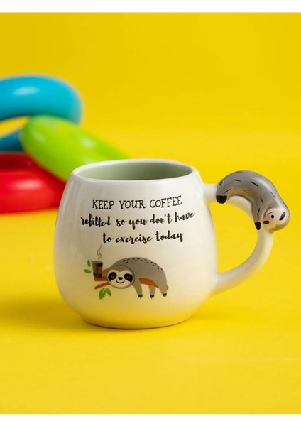 Rakun Figürlü Seramik Kupa Bardak, Şık ve Özgün Tasarım ile Her Anınıza Renk Katar