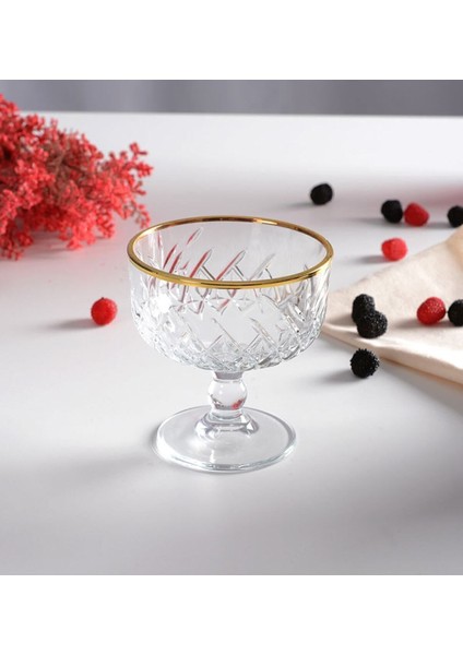 Altın Tonlu 4'lü Ayaklı Dondurmalık Seti, Şık ve Kullanışlı Tasarım modelleri