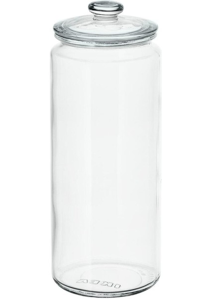 Şeffaf 1,8 Litre Vakumlu Cam Kapaklı Kavanoz, Turuncu Renkli, Pratik ve Şık Kullanım