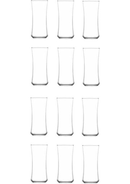 Turuncu Ince Taban Limonata Bardağı, 12'li Set, Şık ve Kullanışlı Içecek Sunumları Için