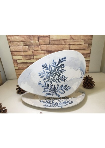 Mavi 2'li Oscar Servis Tabağı Seti, Şık ve Kullanışlı Tasarım