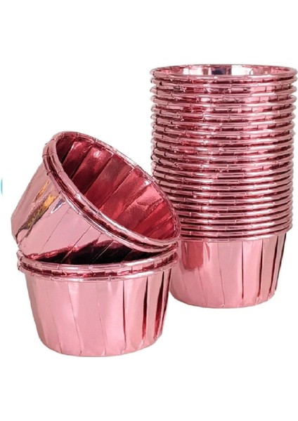Pembe Çiçekli Muffin Kağıdı, 25 Adet, 5 Paket, Kek ve Cupcake Kalıbı. modelleri