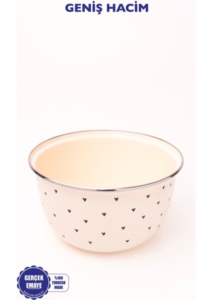 Bej Emaye Karıştırma ve Salata Kabı 24CM 4l, Ocakta Kullanılabilir, Dayanıklı ve Şık Tasarım modelleri