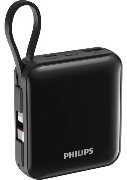 DLP5713CB/00 10.000 Mah 22, 5W Usb-C ve Lightning Dahili Kablolu Powerbank 1xusb-A, 1xusb-C, Siyah