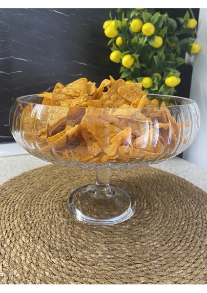 Turuncu Cam Ayaklı Meyvelik ve Sunum Kasesi, Çok Amaçlı Servis Tabağı