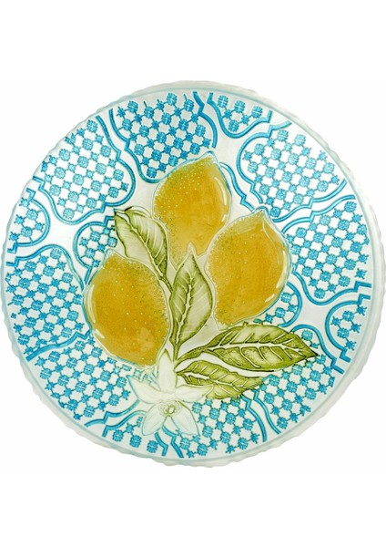 Renkli Dekoratif Tabak 32 Cm, Şık ve Canlı Tasarım, Ev ve Dekorasyona Uygun