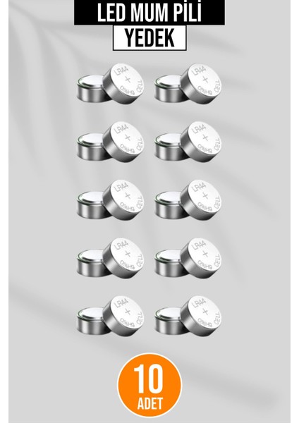 10 Adet Yedek Pil, Pilli Ledli Mumlar Için 12 Saat Çalışma Süresi modelleri