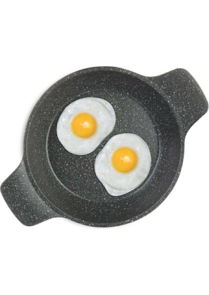 Güçlü ve Şık 22 cm Granit Omlet Tava, Dayanıklı Gri Renkli Mutfak Gereci