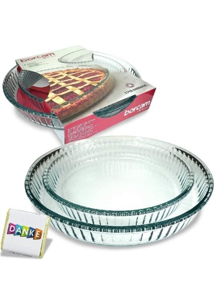 Turuncu Yuvarlak Cam Tepsi Seti, 2'li, Şık ve Kullanışlı Mutfak Aksesuarı