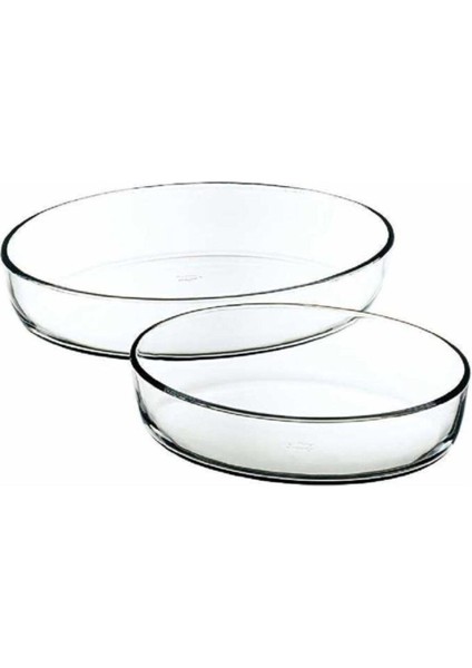 Turuncu 2'li Oval Cam Saklama Kabı Seti, Dayanıklı ve Şık Tasarım