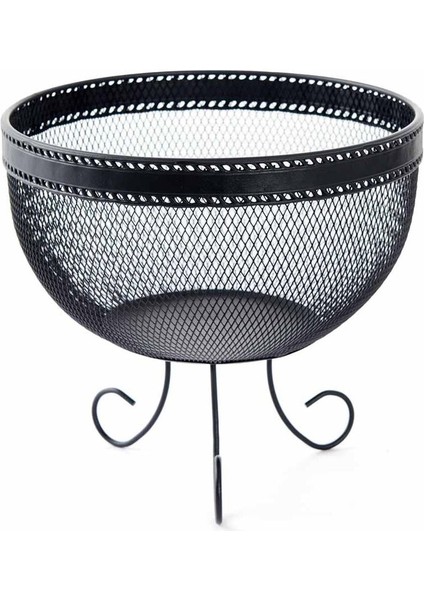 Şık Metal Meyvelik, Ayaklı Tasarım, Modern ve Kullanışlı, Siyah Renkli fiyatları