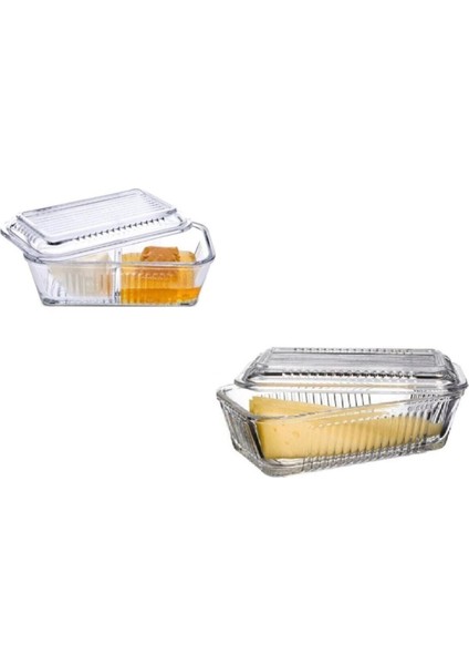 Bölmeli Kahvaltı Saklama Kabı, 2'li, Beyaz, Dayıklı ve Şık Tasarım