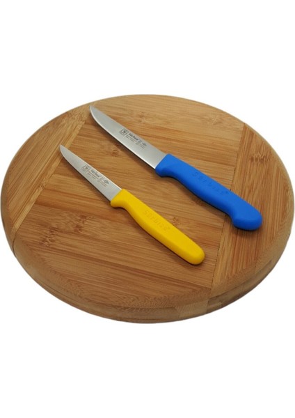 Mavi Sürmene 2'li Mutfak Bıçak Seti, Şık ve Kullanışlı Mutfak Gereci