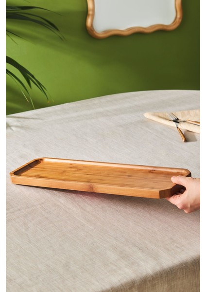 Bambu Tepsi 33 Cm, Kahverengi, Şık ve Dayımlı Sunum Için Mükemmel Seçenek fiyatları