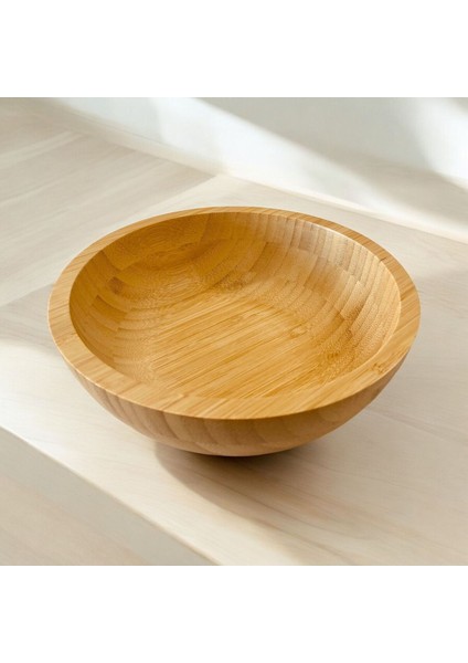 Doğal Bambu 20 cm Derin Salata ve Meyve Kasesi, Şık ve Kullanışlı Tasarım fiyatları