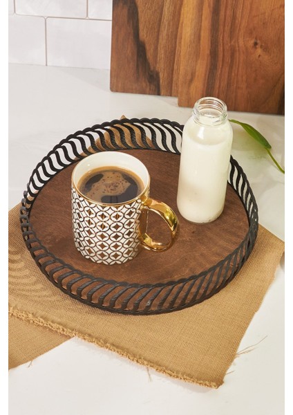 Küçük Siyah Yuvarlak Tepsi, Şık ve Kullanışlı Ev Dekorasyonu Aksesuarı fiyatları