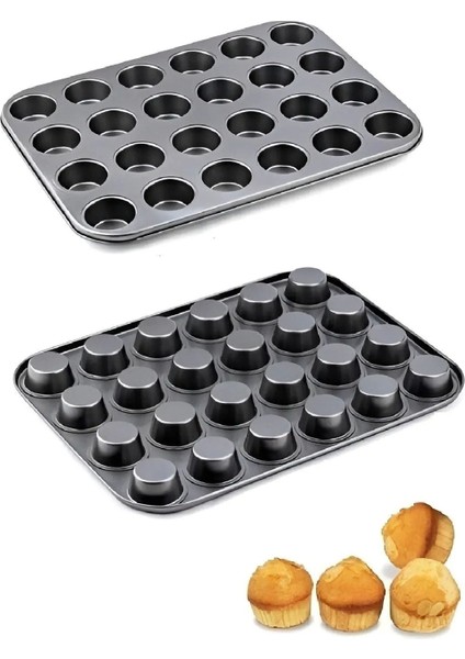 24 Bölmeli Yapışmaz Muffin Kek Kalıbı, Pratik ve Şık Mutfak Gereci fiyatları