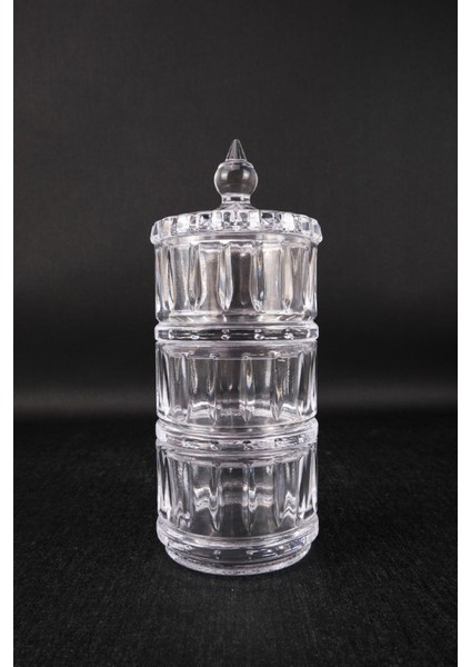 3 Katlı Cam Sunumluk, Kurabiye ve Şekerlik, 8 Cm, Şık ve Kullanışlı Tasarım modelleri