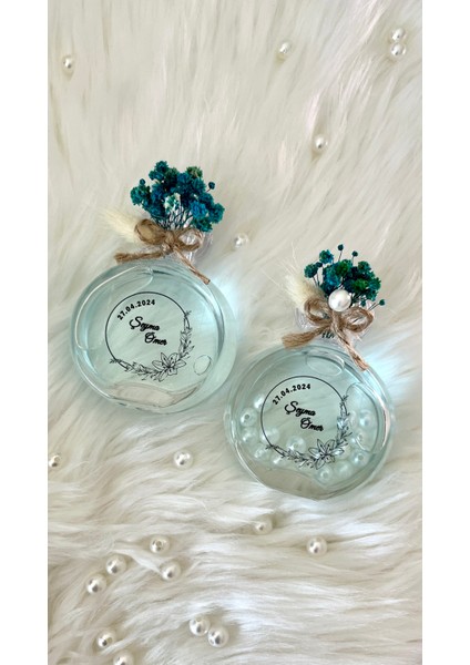 25 Adet Eyüp Sabri Tuncer Kolonya Seti Cam Şişe - Söz, Nişan, Nikah, Kına, Düğün, Doğum Günü, Yeni Doğan, Sünnet, Mevlid ve Özel Günler Için Hediyelik - Renkler: Şeffaf, Mavi, Pembe, Yeşil, Mor