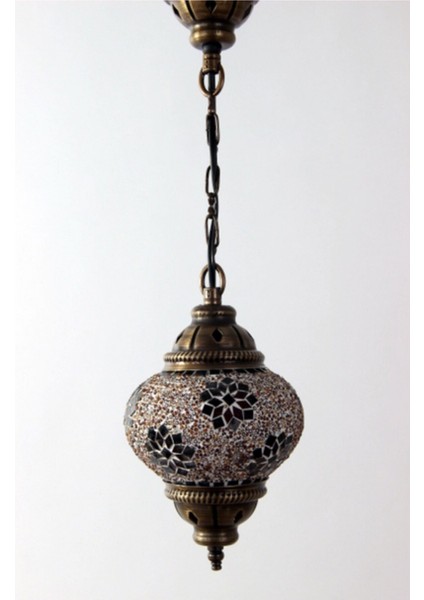 Kahverengi Mozaik Avize Seti No 2, Şık ve Özgün Aydınlatma Seçeneği