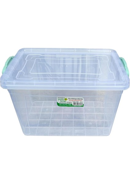 Şeffaf Kilitli Dikdörtgen Saklama Kutusu 20 Litre, Mutfak ve Gıda Düzeni