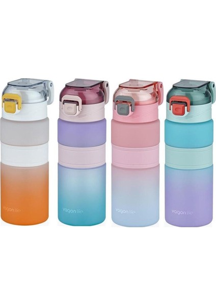 Renkli Pipetli Matara 800 Ml, Şık ve Kullanışlı, Pratik Seyahat ve Günlük Kullanım