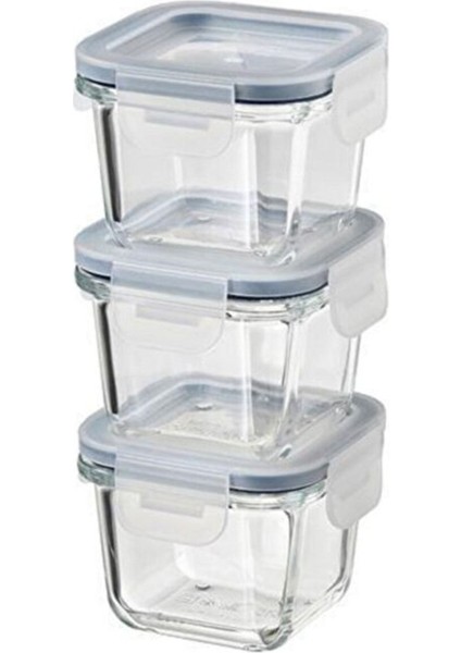 Cam Siyah Kapaklı Saklama Kabı 365+ | Dayanıklı ve Şık Tasarım