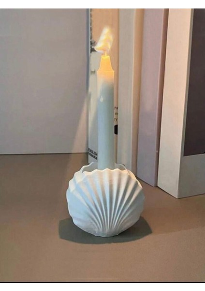 Istiridye Şamdan Mumluk, Dekoratif Kuru Çiçekli Mini Vazo, Kahverengi modelleri