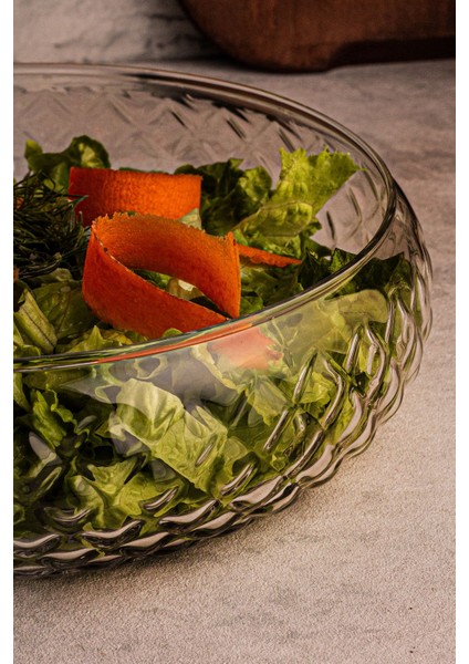 Büyük Boy Cam Salata Sunum Kasesi, Şık ve Dayanıklı, Kahverengi fiyatları