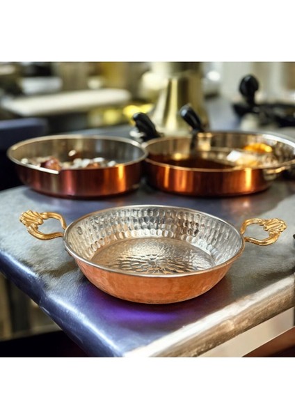 Kahverengi 16 cm Bakır Menemen Tava Seti, Dayanıklı ve Şık Mutfak Gereci. indirimleri