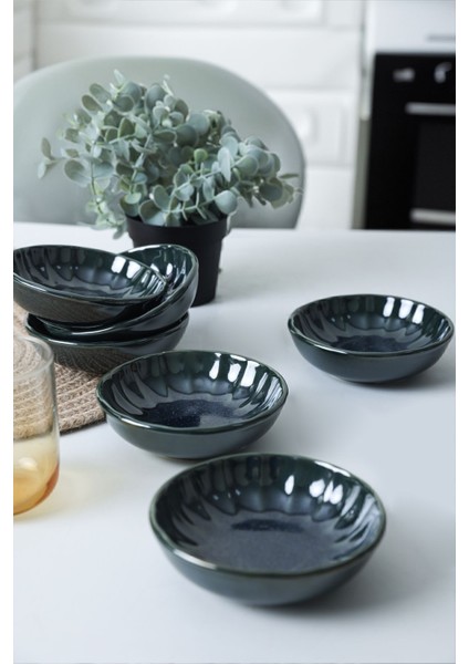 Yeşil 12 cm Çerezlik ve Sosluk Seti, 6'lı Paket, Şık ve Kullanışlı Tasarım