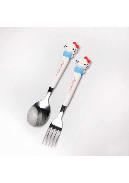 Çocuklar Için Renkli 2'li Çatal Kaşık Takımı, Neşeli ve Şık Tasarım