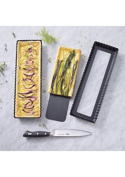 35X11CM Metalik Tart Kalıbı, Altı Çıkarılabilir, Pratik ve Şık Tasarım