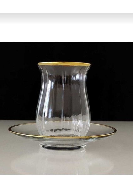 Altın Yaldızlı 6 Parça Çay Bardağı Seti 145 Ml, Şık ve Zarif Tasarım modelleri