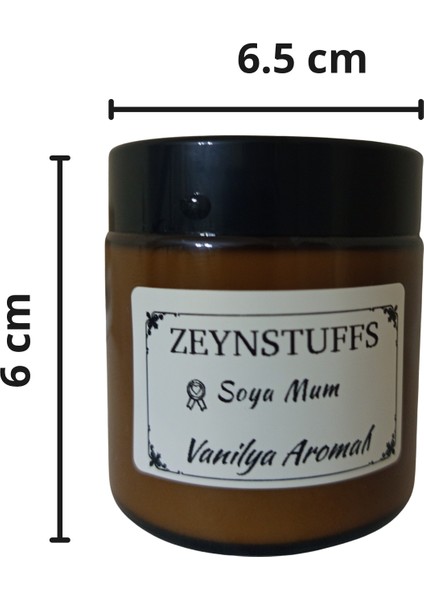 Vanilya, Gül, Amber Kokulu Amber Cam Kavanoz 100 cc Soya Mum modelleri