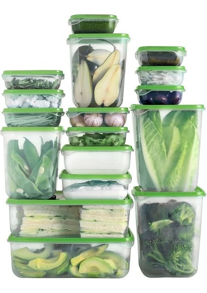 Beyaz Plastik Saklama Kabı Seti - Dayanıklı ve Şık Mutfak Gereçleri