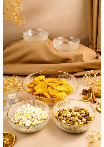 Şık 5'li Çerez Sunum Seti, Gold Renkli, Elegant ve Kullanışlı Tasarım fiyatları