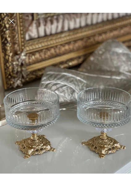 2 Adet Gri Metal Ayaklı Kase 530042, 510CC, Şık ve Dayanıklı Set