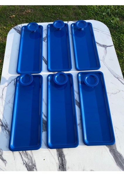 6'lı Mavi Baton ve Makaronluk Seti, Kahve ve Pasta Sunum Tepsisi