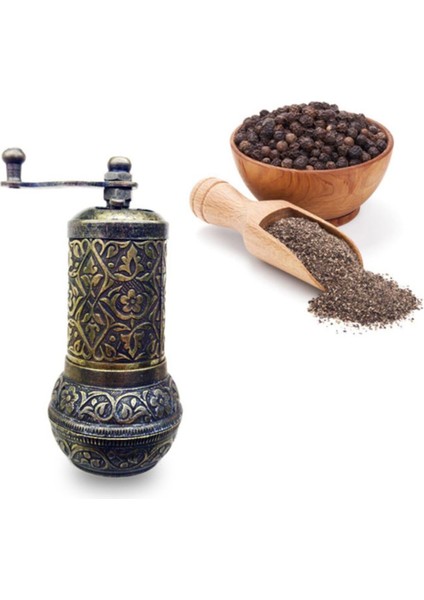 11 cm Zamak El Değirmeni, Karabiber ve Tuz, Beyaz Renkli, Şık ve Kullanışlı Tasarım