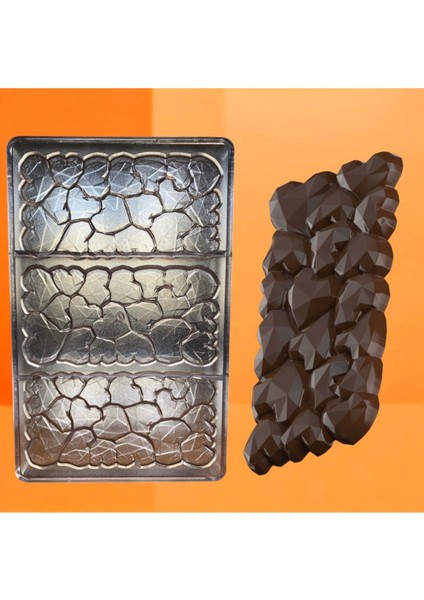 Polikarbon Kalp Tablet Çikolata Kalıbı 103 Gr, Beyaz, Dayanıklı ve Kullanışlı