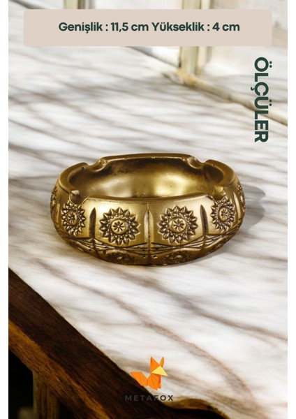 Şık Küllük Kül Tablası, Altın Eskitme Renk, Zarif ve Modern Tasarım fırsatları