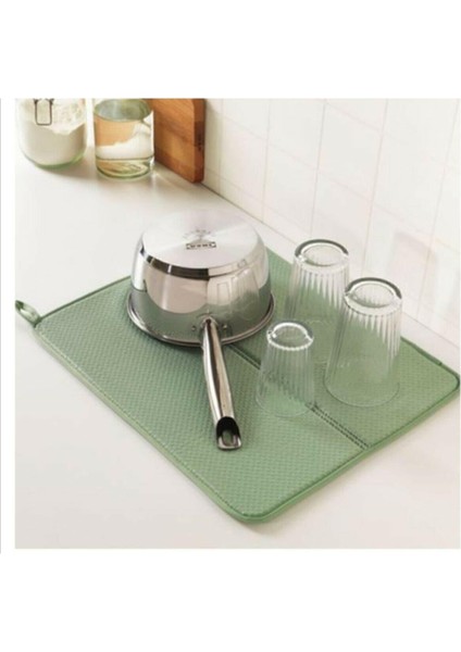 Yeşil Bulaşık Kurutma Örtüsü 2'li Set, Pratik ve Şık Mutfağınıza Uygun fiyatları