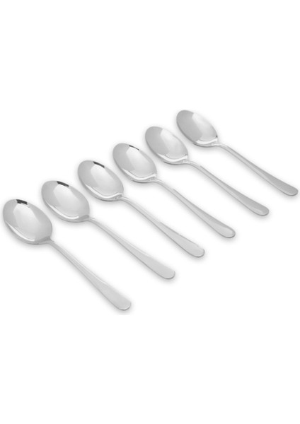 Gri 6'lı Yemek Kaşığı Seti, Şık ve Kullanışlı Mutfak Gereçleri