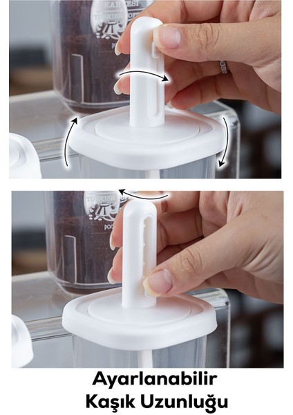 14'lü Kaydırmalı Sızdırmaz Baharatlık Seti, Kapaklı, Etiketli, Yağdanıklı modelleri